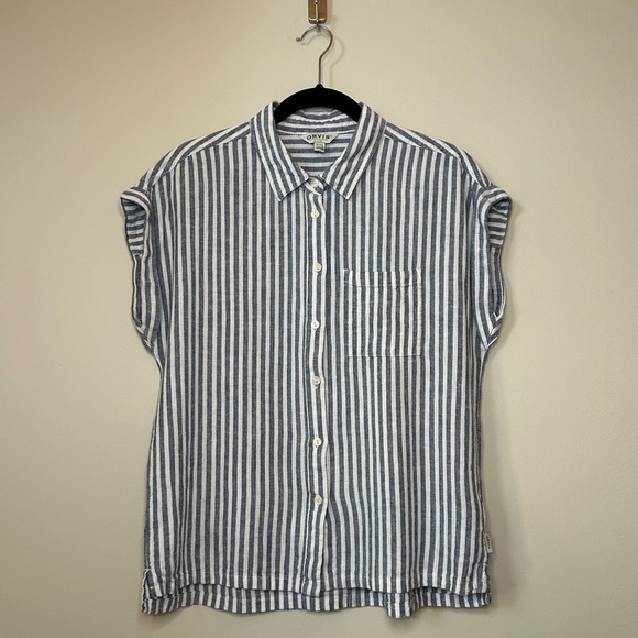 ORVIS Women’s Short Sleeve Linen Blend Button Down Shirt Size S - Picture 1 of 11